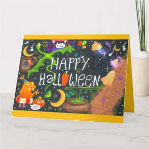 Carte de vœux pour une fête d'Halloween joyeuse