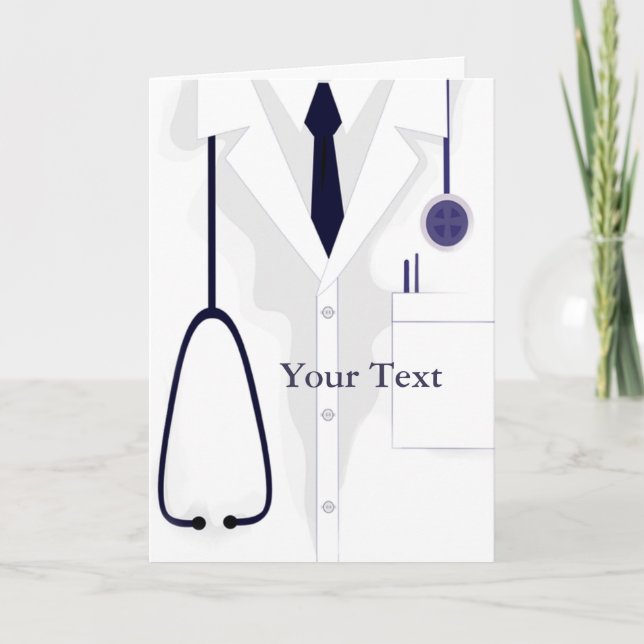 Carte de voeux pour vêtement du laboratoire Médica (Devant)