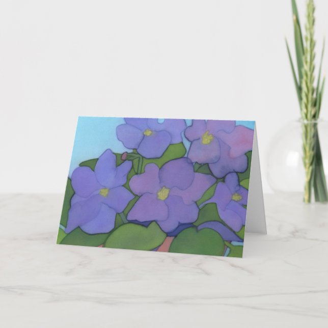 Carte de voeux pour violet africain (Devant)