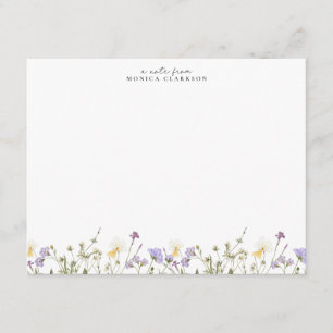 Carte de vœux Prairie de fleurs sauvages