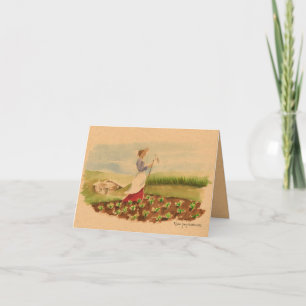 Carte de vœux Prairie Woman