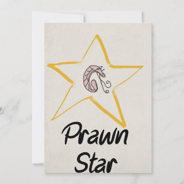 Carte de voeux Prawn Star pun (Devant)
