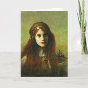 Carte de voeux pré-Raphaelite Celtic Girl