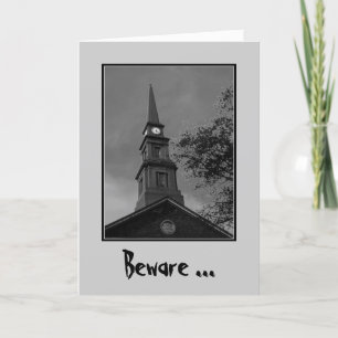 Carte de voeux "prenez garde d'heure Witching"