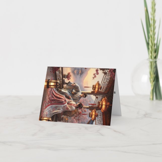 Carte de vœux prénom féminin chinois Jing. (Devant)