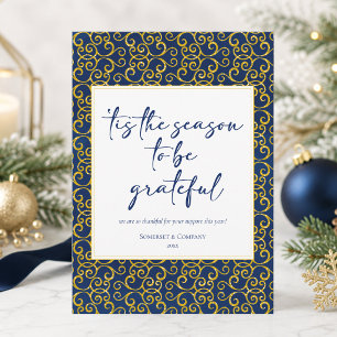 Carte de vœux professionnelle 'Tis the Season Blue