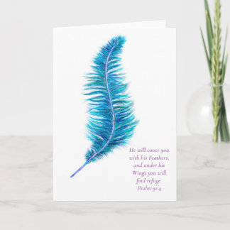 Carte de voeux Psaume 94:1 Aquarelle