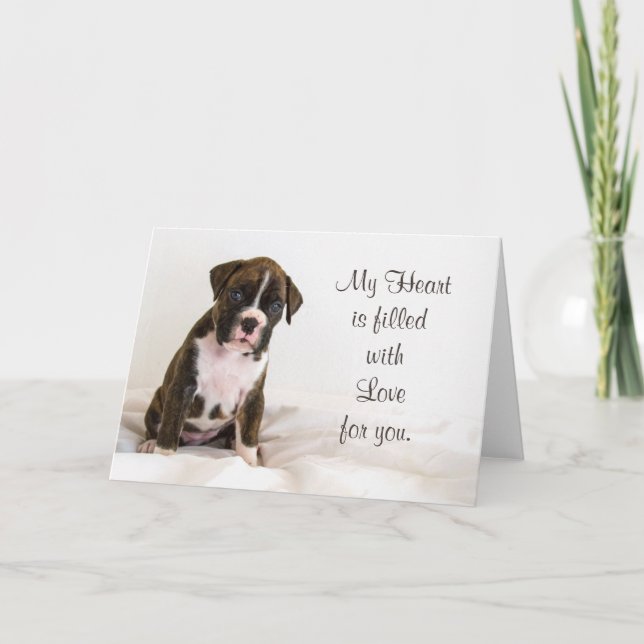 Carte de voeux Puppy Love (Devant)
