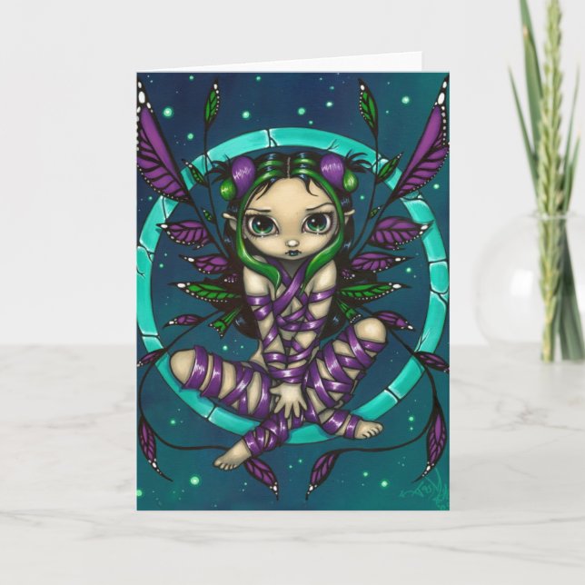 Carte de voeux "Purple Ribbon Fairy" (Devant)