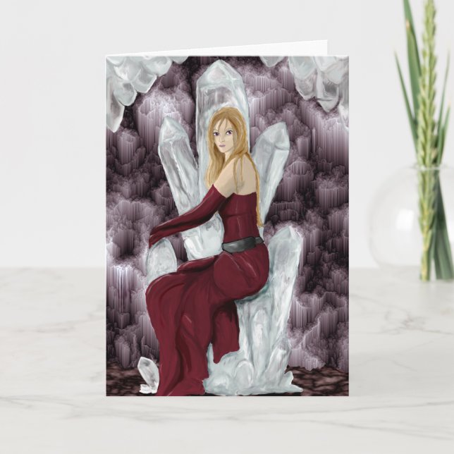Carte de voeux Quartz trône (Devant)
