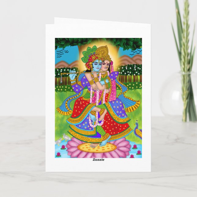 Carte de voeux Radha Krishna (Dos)