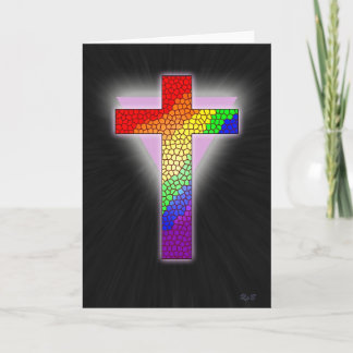 Carte de voeux Rainbow Cross