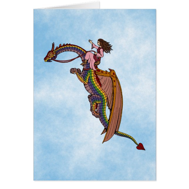 Carte de voeux Rainbow Dragon (Devant)