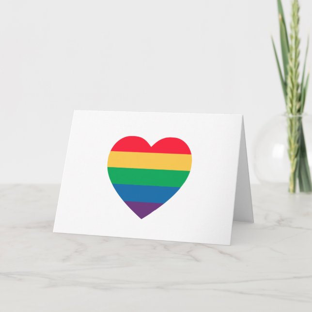 Carte de voeux Rainbow Heart Pride - Vide à l'inté (Devant)