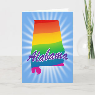 Carte De Voeux Rainbow State Of Alabama