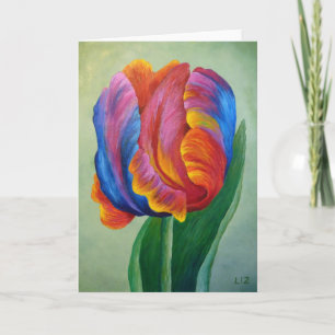 Carte de voeux Rainbow Tulip