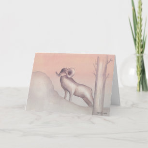 Carte de voeux "Ram" Aquarelle