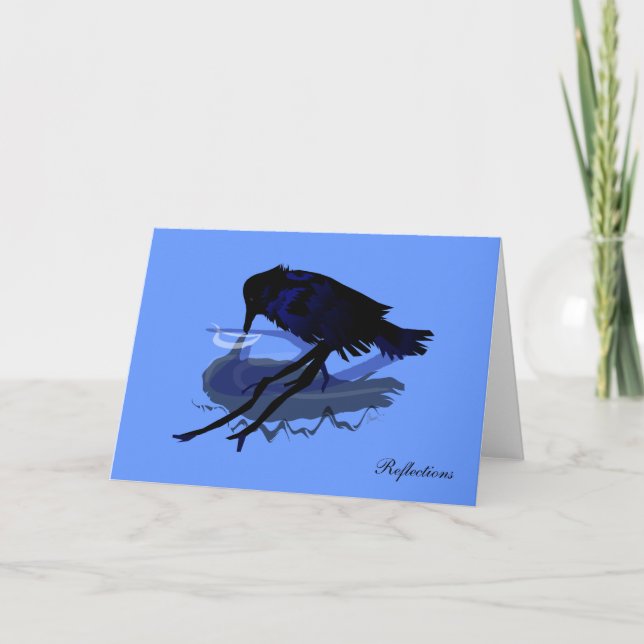 Carte de voeux Raven Reflections (Devant)