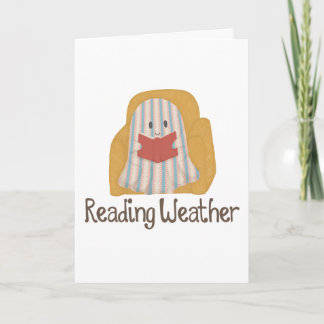 Carte de vœux Reading Weather | Amateur de livres