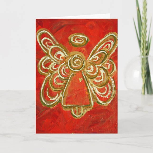 Carte de voeux Red Angel ou Carte pour notes (Devant)