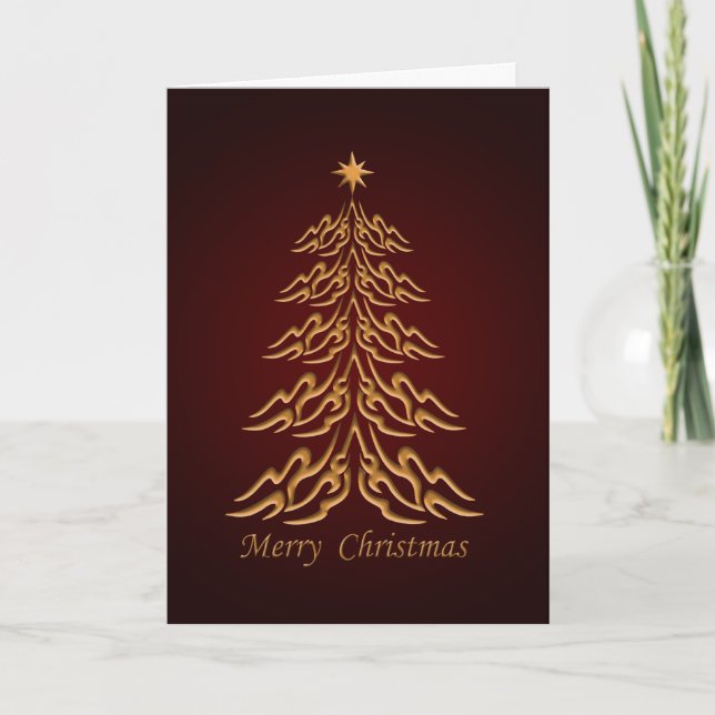 Carte de voeux Red Bell Christmas Tree (Devant)