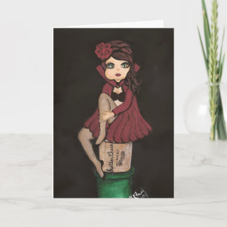 Carte de voeux Red Cape Quantum Cutie Girl
