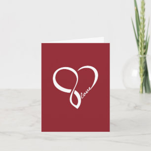 Carte de voeux Red Love Heart