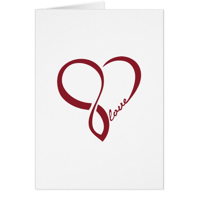 Carte de voeux Red Love Heart (Devant)