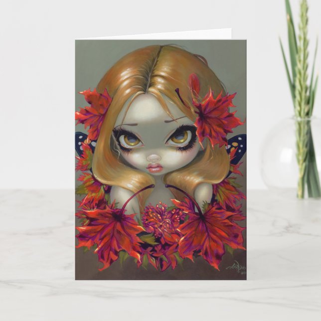 Carte de voeux "Red Maple Fairy" (Devant)