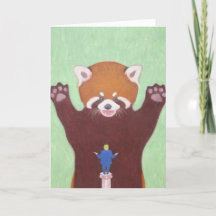 Carte de voeux Red Panda contre Trump