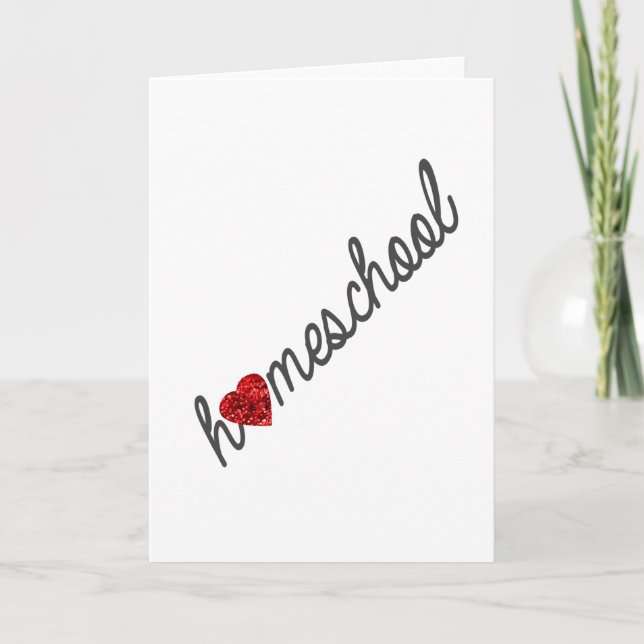 Carte de voeux Red Parties scintillant Heart Homes (Devant)