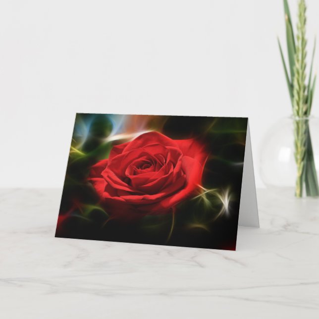 Carte de voeux Red Rose (Devant)