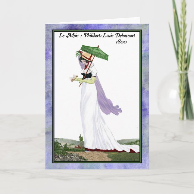 Carte de voeux Regency Fashion 1800 (Devant)