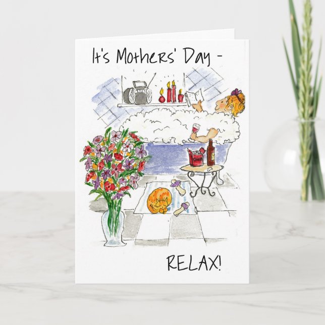 Carte de voeux 'Relax on Mother's Day' (Devant)