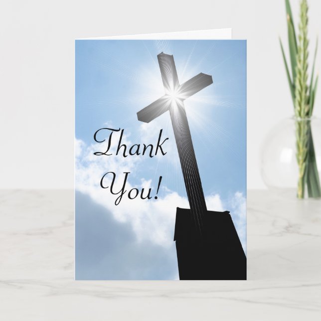 Carte de voeux religieuse Merci (Devant)