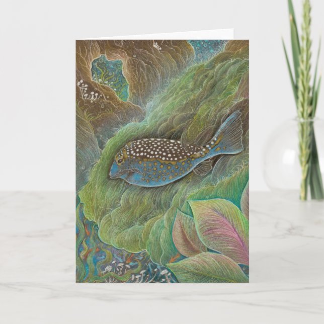 Carte de voeux repérée de boxfish (Devant)