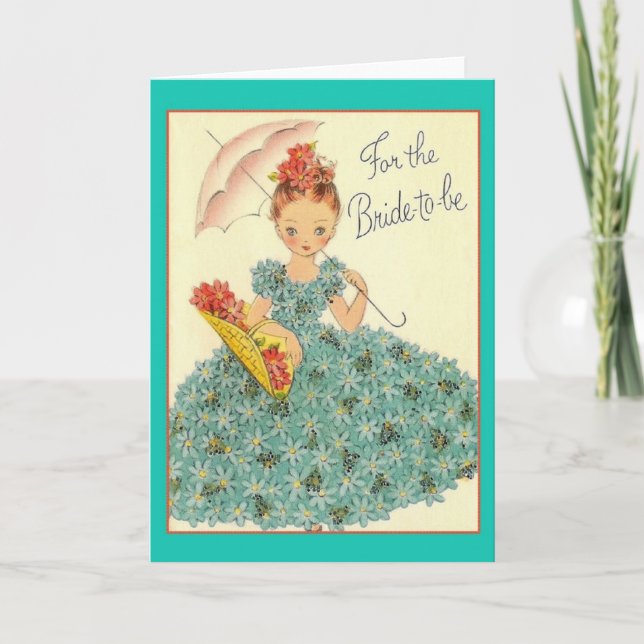 Carte de voeux Retro Bride (Devant)