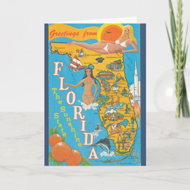 Carte de voeux Retro Florida (Devant)