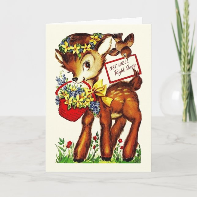 Carte de voeux Retro Get Well (Devant)