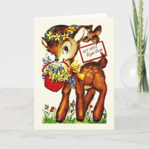 Carte de voeux Retro Get Well