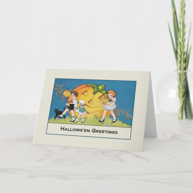 Carte de voeux Retro Halloween (Devant)