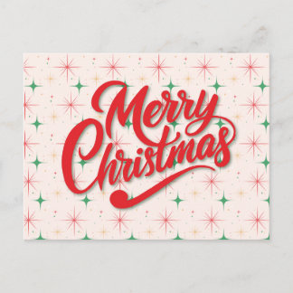 Carte de vœux rétro Joyeux Noël