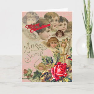 Carte de voeux RETRO NOËL ANGELS