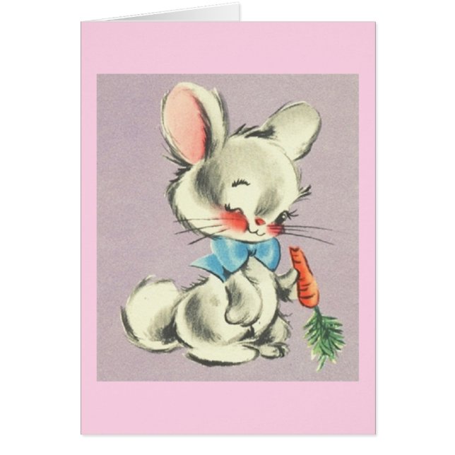 Carte de voeux Retro Pâques Bunny (Devant)