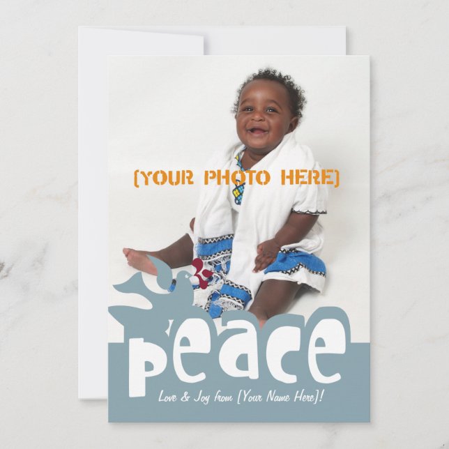 Carte de voeux Retro Peace & Joy (Devant)