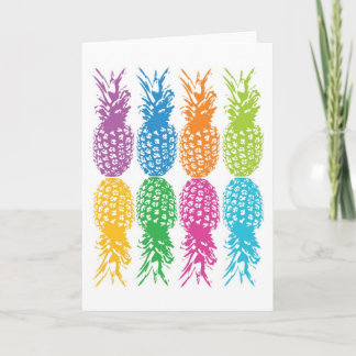 Carte de voeux Retro Pineapple Hawaii