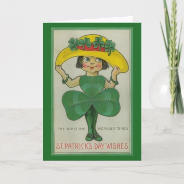 Carte de voeux Retro Saint Patrick's Day (Devant)