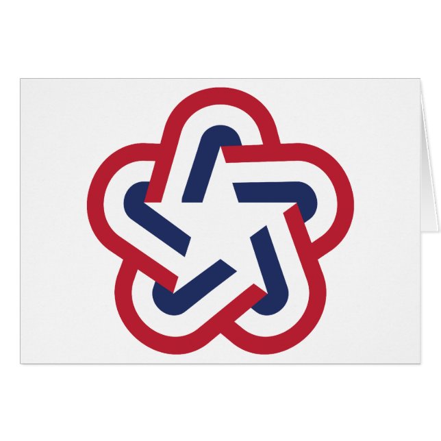 Carte de voeux Retro Star (Devant horizontal)