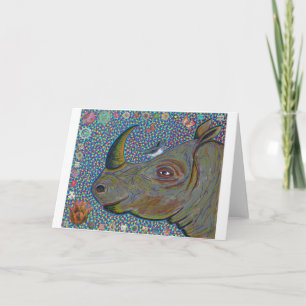 Carte de voeux Rhinoceros