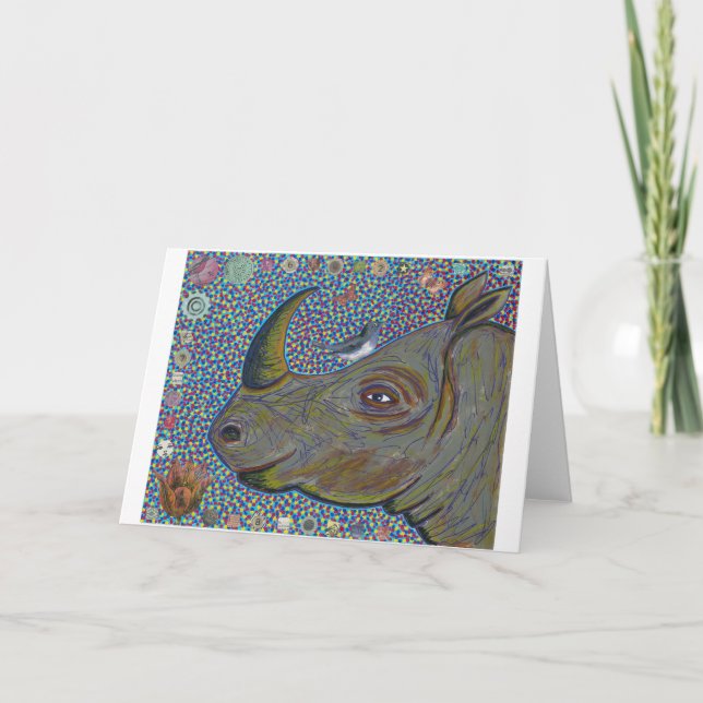 Carte de voeux Rhinoceros (Devant)